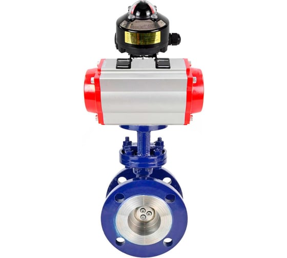 Изображение товара Затвор с тройным эксцентриситетом DN.ru WCB-304-M-F-ISO Ду65, Ру25, пневмопривод и БКВ D050-58227