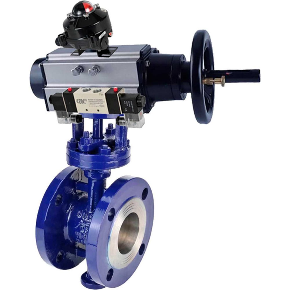 Изображение товара Затвор DN.ru с тройным эксцентричным механизмом Ду65 Ру25 пневмопривод