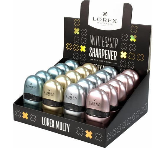 Изображение товара Точилка LOREX MULTI MINDBENDING с ластиком LXSRMU-MB