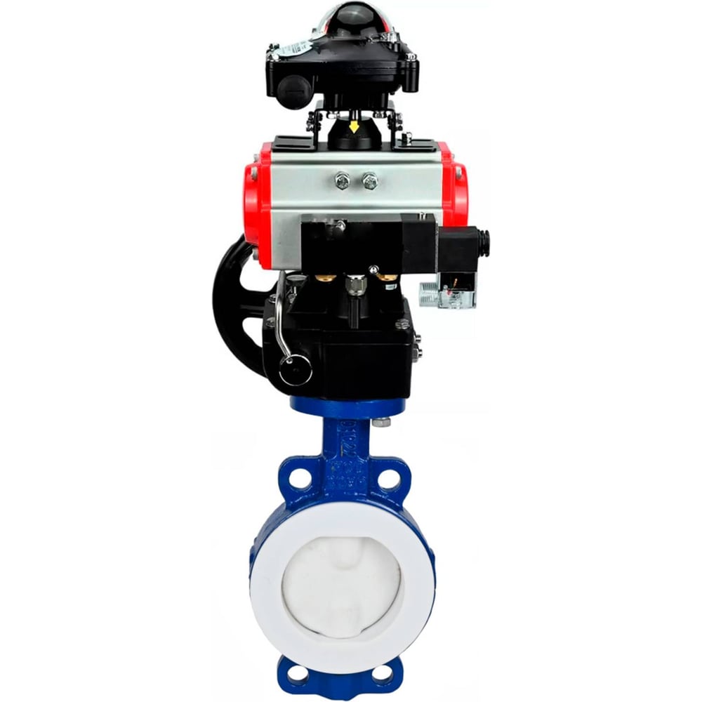 Изображение товара Затвор DN.ru WCB-WCB-PTFE Ду300 Ру16 с пневмоприводом
