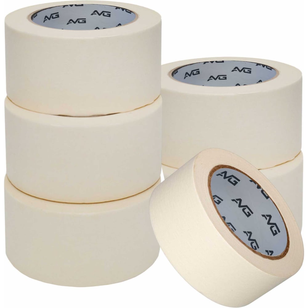 Изображение товара Малярная клейкая лента AVG 48 мм x 35 м, 6 шт, белая