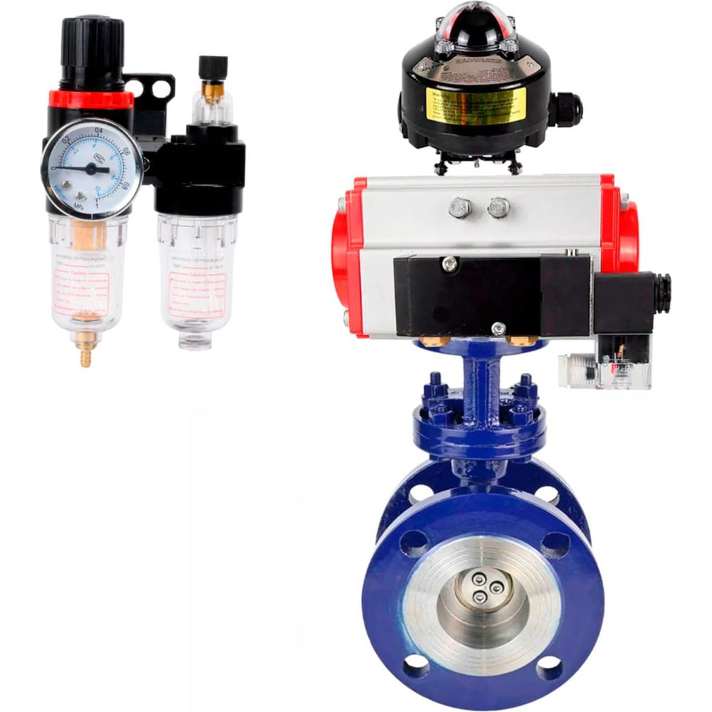 Изображение товара Затвор DN.ru WCB-304-M-F-ISO Ду65 Ру25 с пневмоприводом