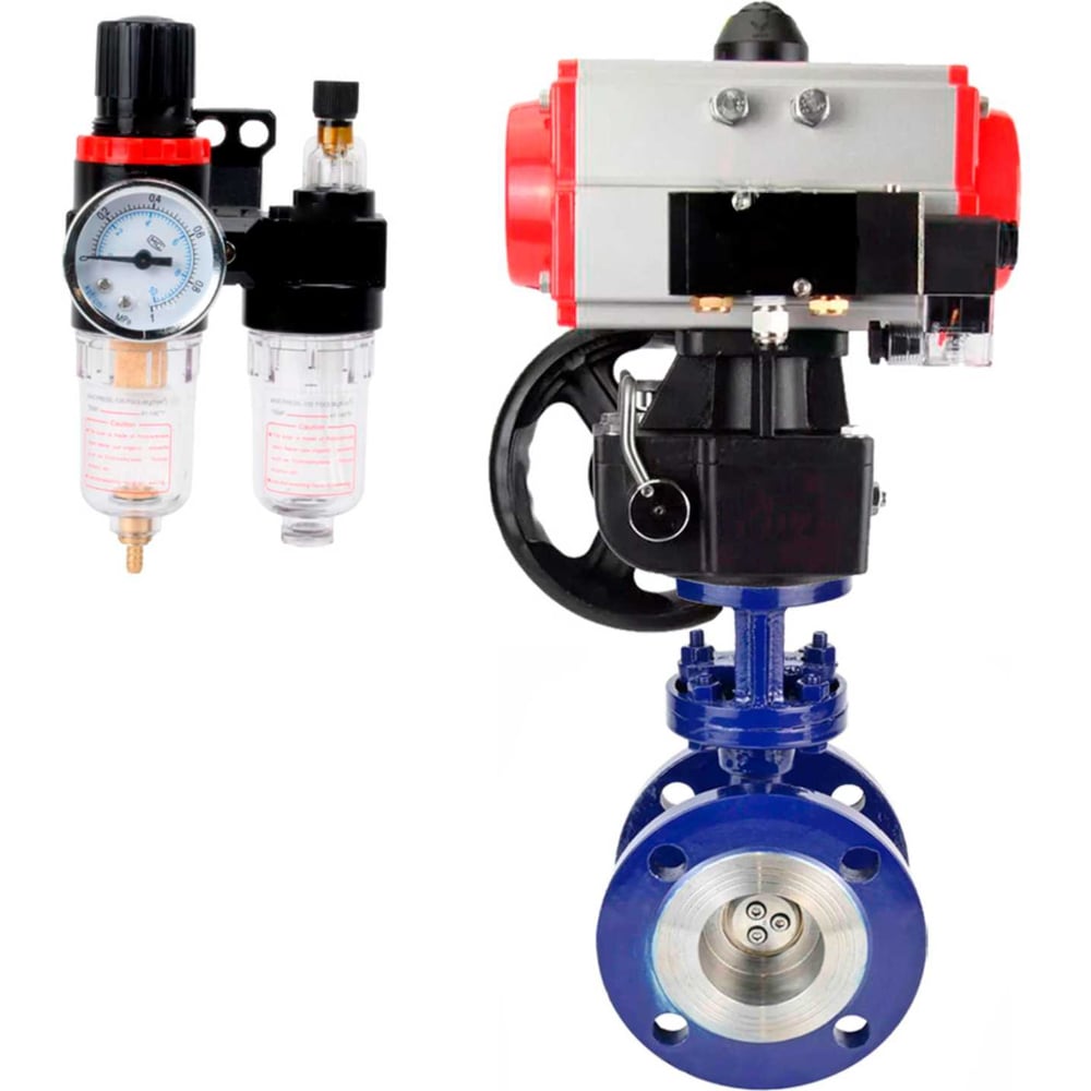 Изображение товара Затвор DN.ru с тройным эксцентриком WCB-304-M Ду125 Ру25 пневмопривод