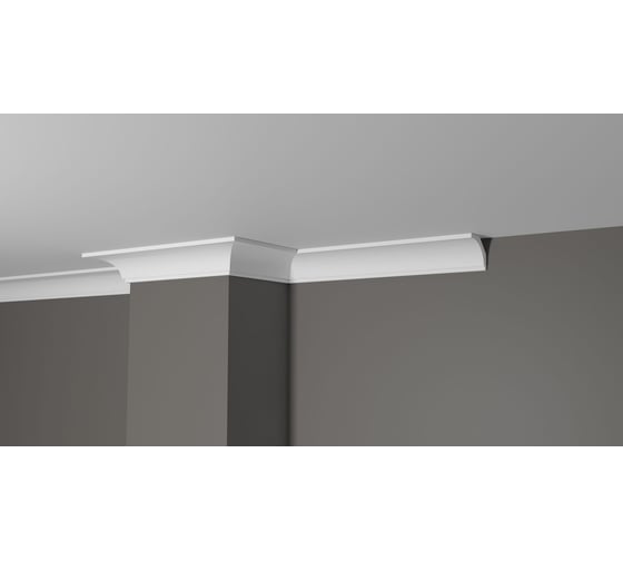 Изображение товара Потолочный карниз Decor-Dizayn ударопрочный влагостойкий под покраску 48Х40Х2000 мм DD13