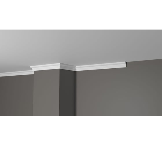 Изображение товара Потолочный карниз Decor-Dizayn ударопрочный влагостойкий под покраску 25Х15Х2000 мм DD34