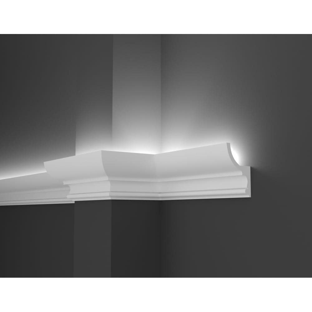 Ударопрочный влагостойкий потолочный карниз под LED подсветку Decor-Dizayn карниз orac decor