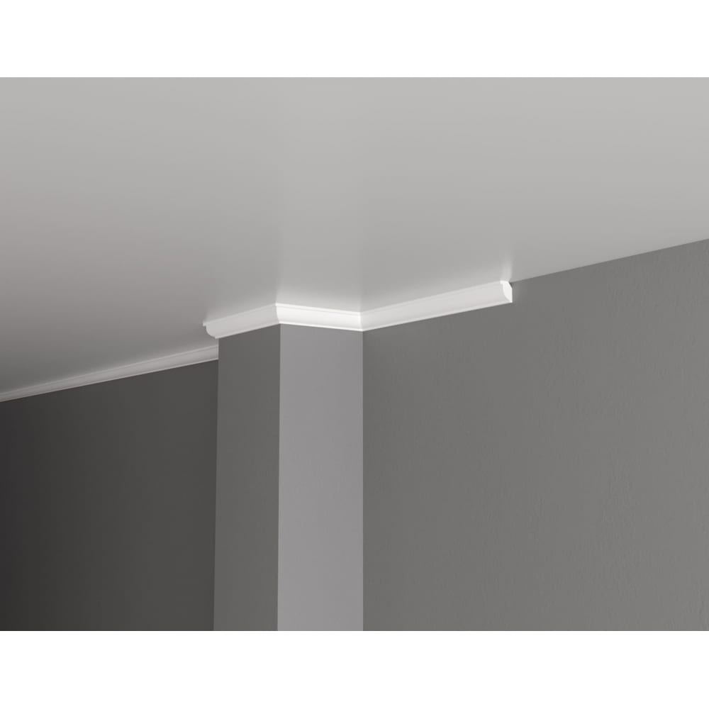 Ударопрочный влагостойкий потолочный карниз под покраску Decor-Dizayn плинтус потолочный полистирол ударопрочный decomaster d115 белый 30х30х2000 мм