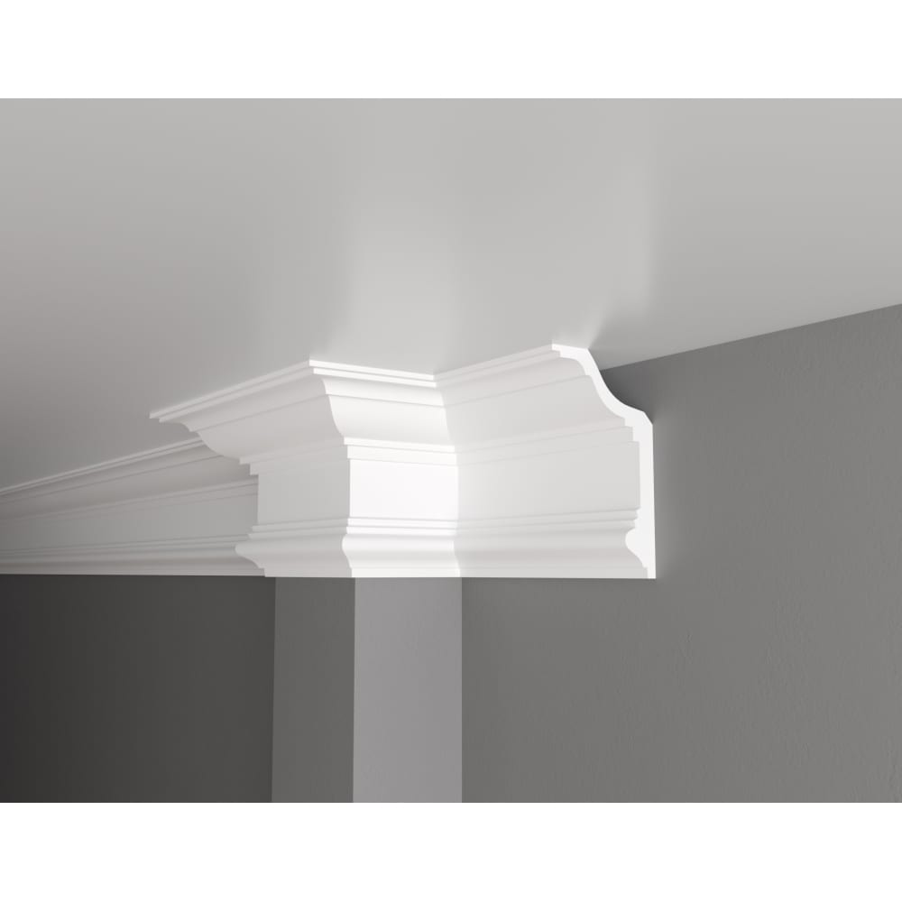Ударопрочный влагостойкий потолочный карниз под покраску Decor-Dizayn плинтус потолочный полистирол ударопрочный format 06011d белый 26x47x2000 мм