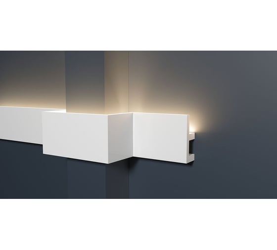 Изображение товара Потолочный карниз Decor-Dizayn ударопрочный влагостойкий под LED подсветку 50Х20Х2000 мм DD617