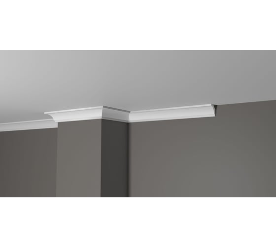 Изображение товара Потолочный карниз Decor-Dizayn ударопрочный влагостойкий под покраску 30Х30Х2000 мм DD37