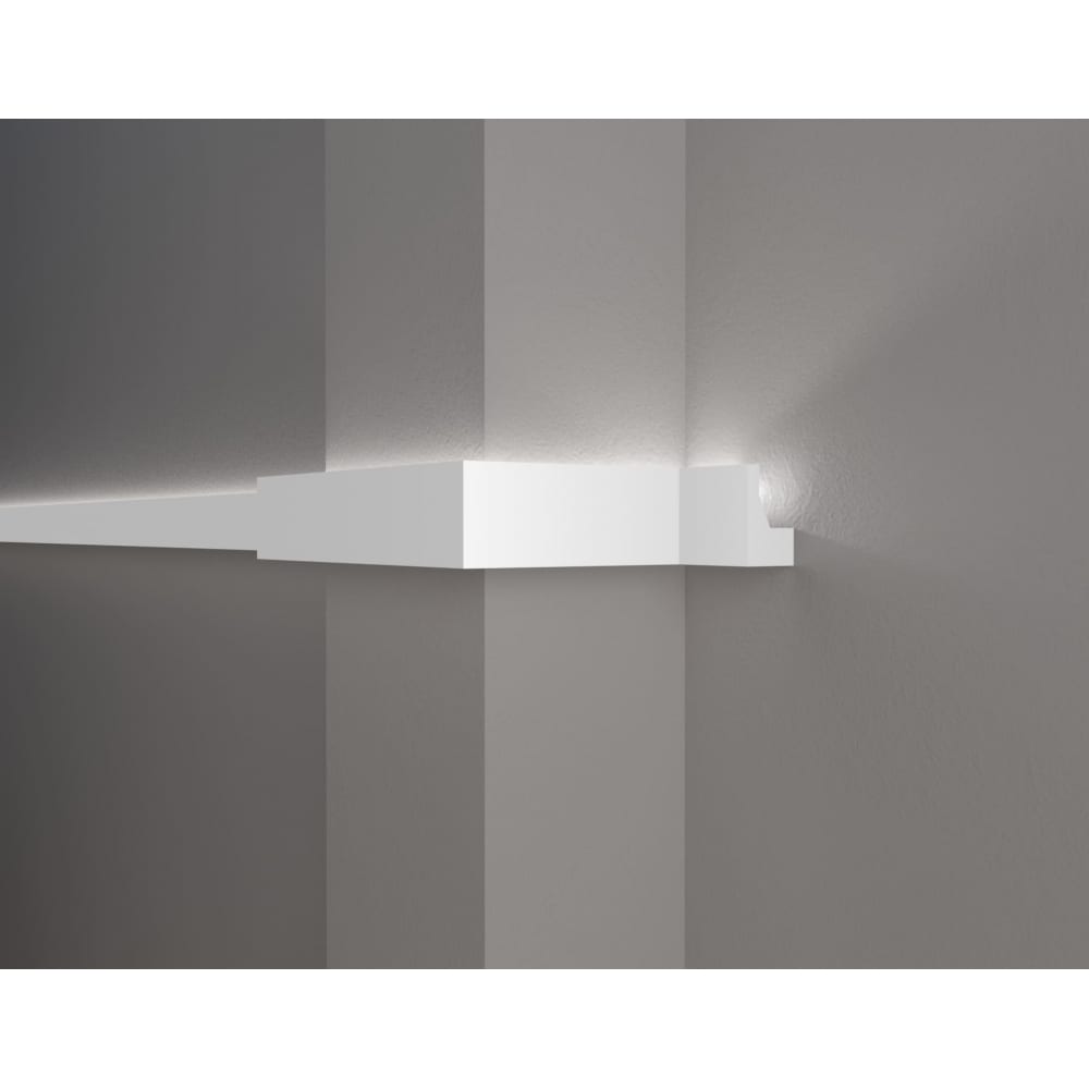 Ударопрочный влагостойкий потолочный карниз под LED подсветку Decor-Dizayn плинтус карниз p93 перфект плюс