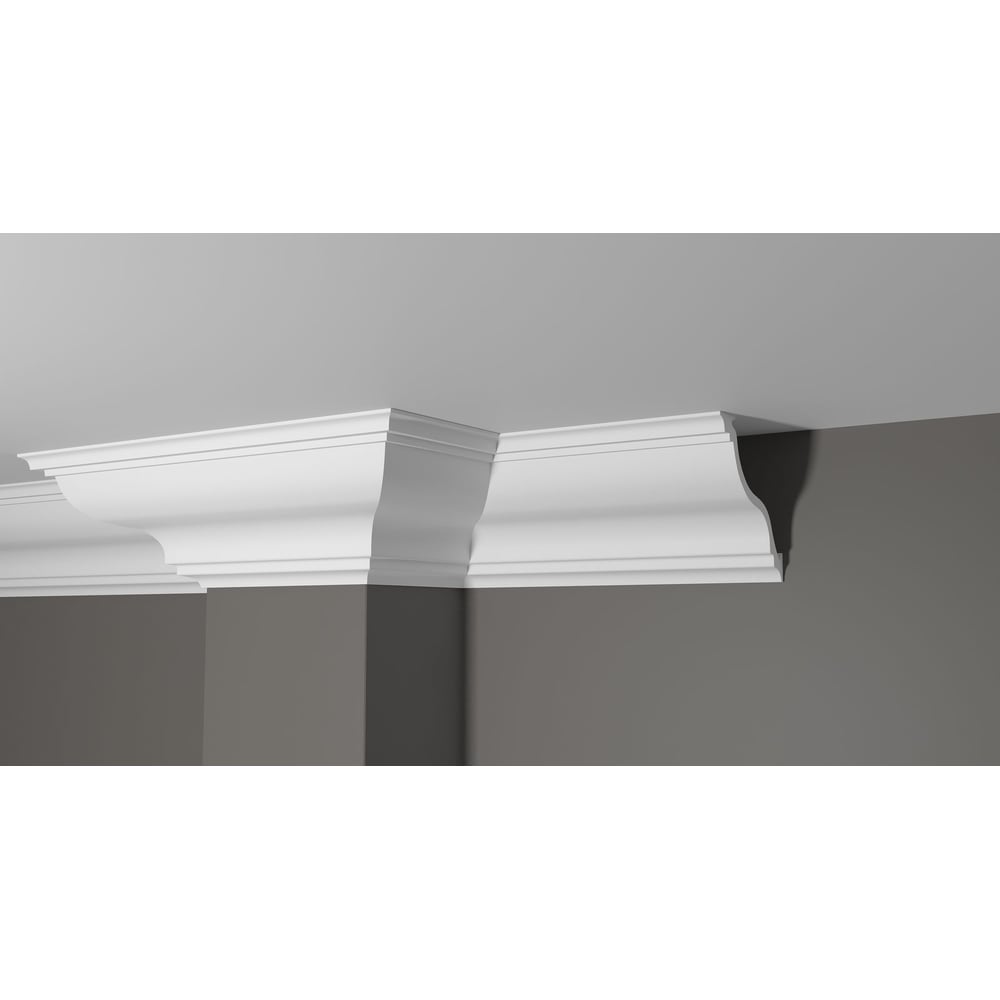 Изображение товара Потолочный карниз Decor-Dizayn ударопрочный влагостойкий под покраску 115х115х2000 мм DD504