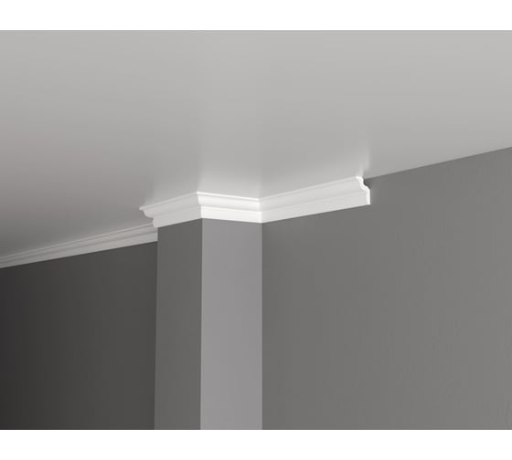 Изображение товара Потолочный карниз Decor-Dizayn ударопрочный влагостойкий под покраску 42Х29Х2000 мм DD22