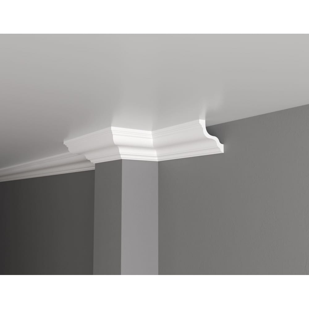 Ударопрочный влагостойкий потолочный карниз под покраску Decor-Dizayn потолочный карниз под подсветку il3