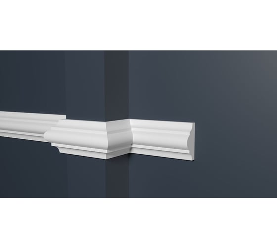 Изображение товара Стеновой молдинг Decor-Dizayn ударопрочный влагостойкий под покраску 40Х19Х2000 мм DD002