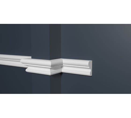 Изображение товара Стеновой молдинг Decor-Dizayn ударопрочный влагостойкий под покраску 35Х20Х2000 мм DD607