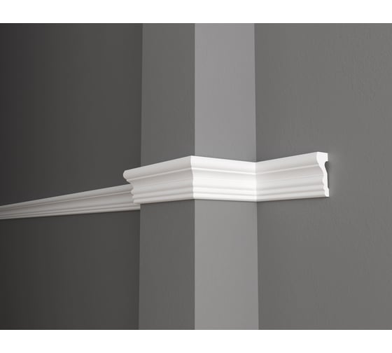 Изображение товара Стеновой молдинг Decor-Dizayn ударопрочный влагостойкий под покраску 68Х26Х2000 мм DD354