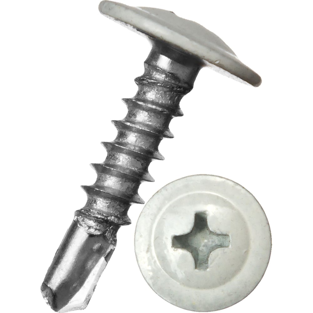 Изображение товара Саморез с прессшайбой Rizzel ПШС 4,2х19 RAL 9006 1000 шт.