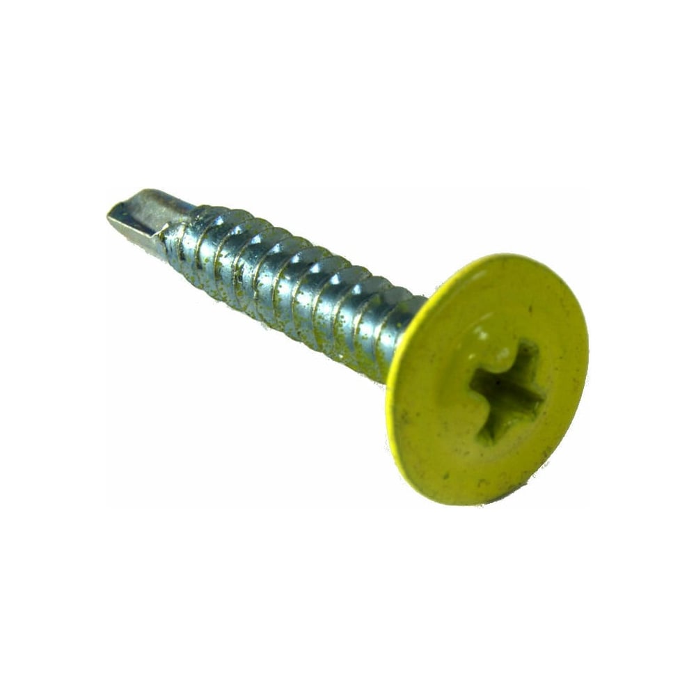 Изображение товара Саморез с прессшайбой Rizzel 4,2x19 RAL 1018, оцинкованный 1000 шт.