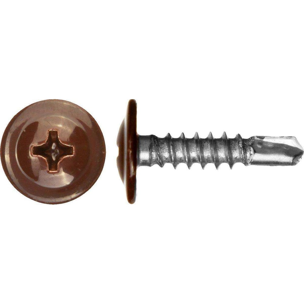 Изображение товара Саморез с прессшайбой Rizzel 4,2х25 мм оцинкованный PH2 жемчужно-золотой