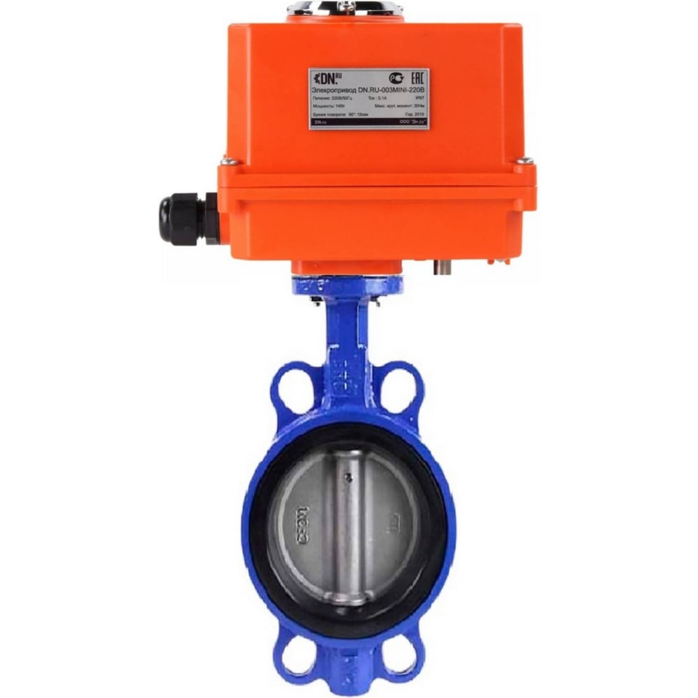 Изображение товара Затвор DN.ru для абразивных сред QT450-316-EPDM Ду40 электропривод 220В