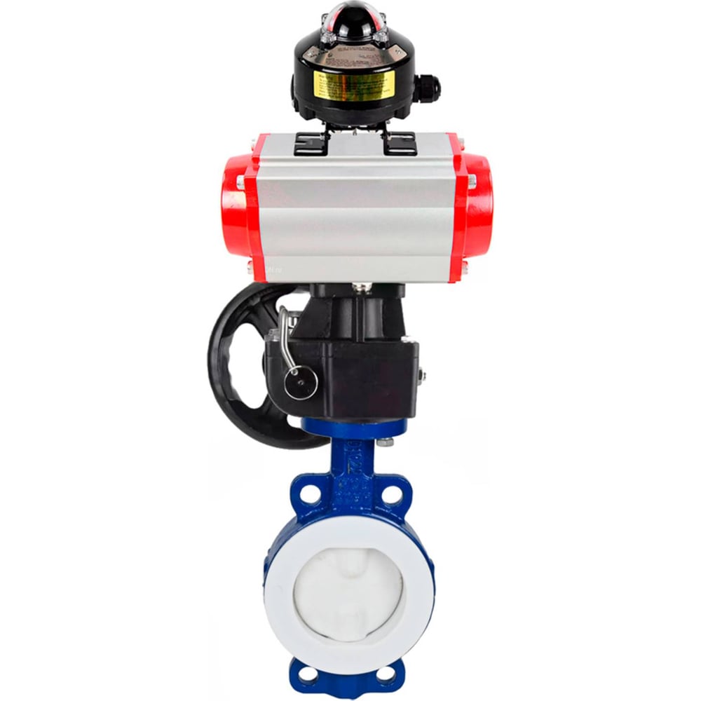 Изображение товара Затвор DN.ru WCB-WCB-PTFE Ду300 Ру16 с пневмоприводом