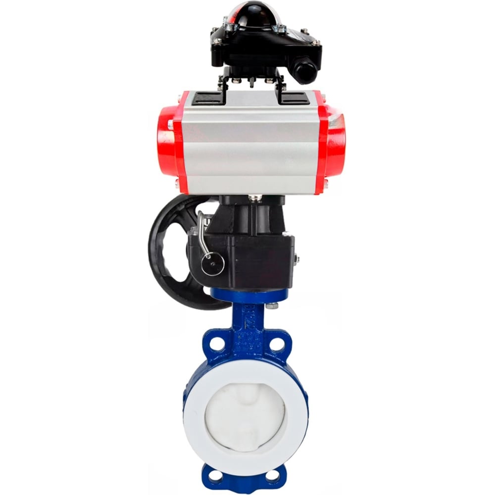 Изображение товара Затвор DN.ru WCB-WCB-PTFE-PTFE-Fb-R Ду300 Ру16 пневмопривод дисковый