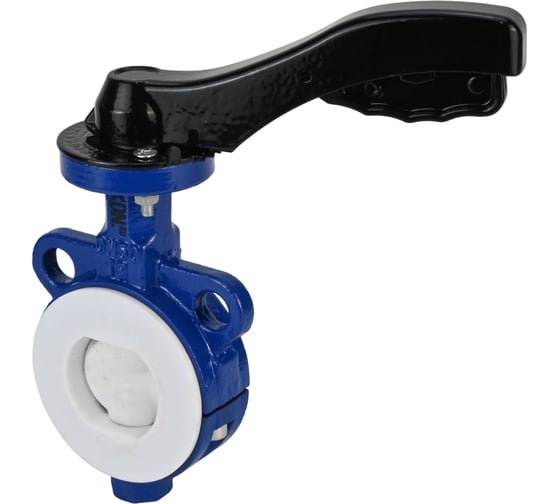 Изображение товара Дисковый затвор DN.ru Ду50 Ру16 футерованный WCB-WCB-PTFE-PTFE-Fb-H с рукояткой D050-59228