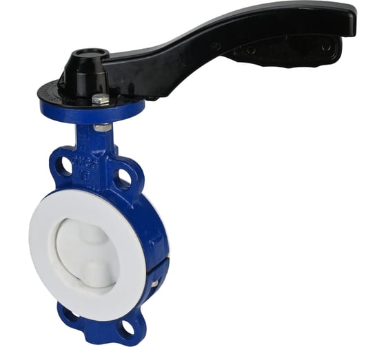 Изображение товара Дисковый затвор DN.ru Ду80 Ру16 футерованный WCB-WCB-PTFE-PTFE-Fb-H с рукояткой D050-59230