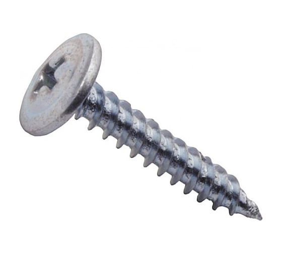 Изображение товара Саморезы ВИРТУОЗ 4,2x32 полусферическая головка с прессшайбой, цинк, острый 150 шт 280-04413