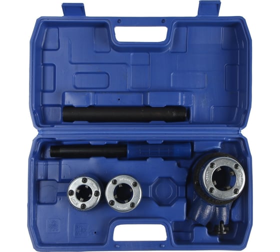 Изображение товара Набор трубных клуппов ТУНДРА, 1/2"-3/4"-1" + трещотка, рукоять, удлинитель, 6 предметов 1124015