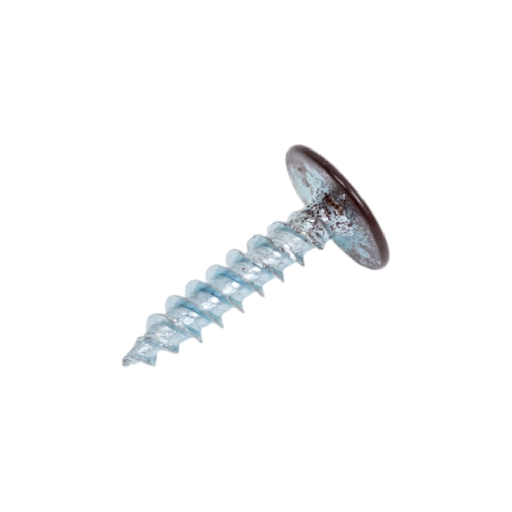 Изображение товара Саморезы ВИРТУОЗ 4,2x19 полусферическая головка с прессшайбой цинк RAL8017 300 шт