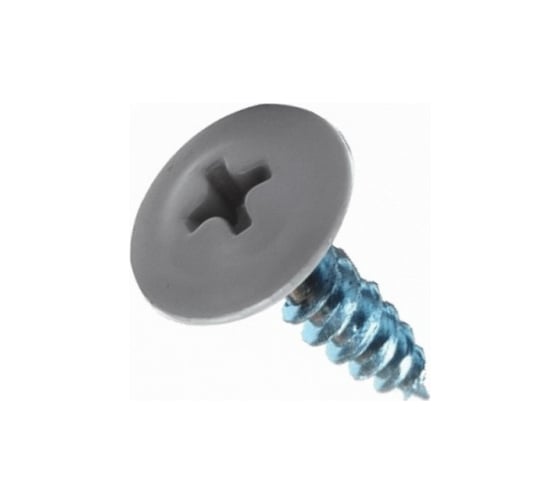 Изображение товара Саморезы ВИРТУОЗ 4,2x25 полусферическая головка с прессшайбой, цинк, острый RAL7004 200 шт 280-05940