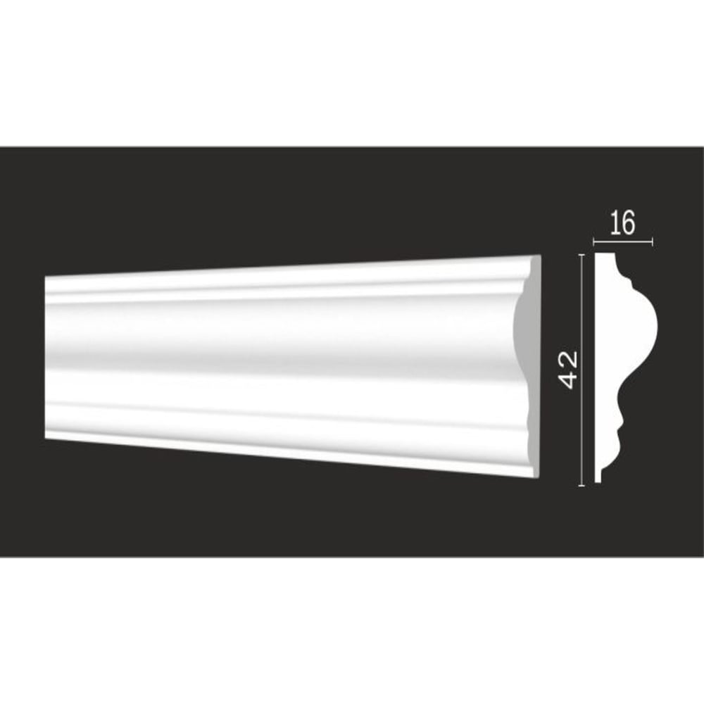 Ударопрочный влагостойкий стеновой молдинг под покраску Decor-Dizayn DD301