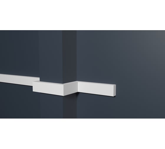 Изображение товара Стеновой молдинг Decor-Dizayn ударопрочный влагостойкий под покраску 20Х10Х2000 мм DD610