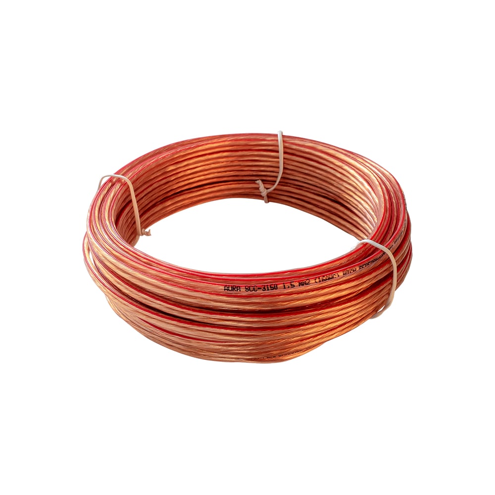 Изображение товара Кабель акустический AURA OFC, прозрачный, 1.5мм2, 10м/катушка SCC-3150-10