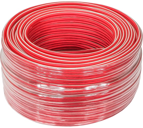 Изображение товара Кабель акустический AURA 14AWG/2.50мм2, 50м/моток, красный прозрачный SCB-1250