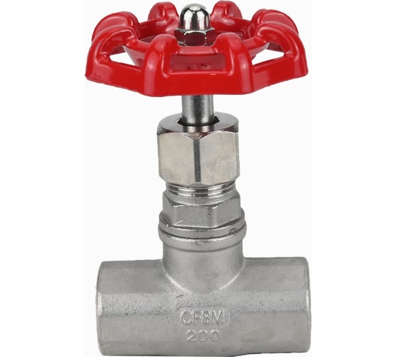 Изображение товара Клапан запорный DN.ru 304-304-PTFE-T-S Ду25, Ру14, двухходовой, управление штурвал D090-02902