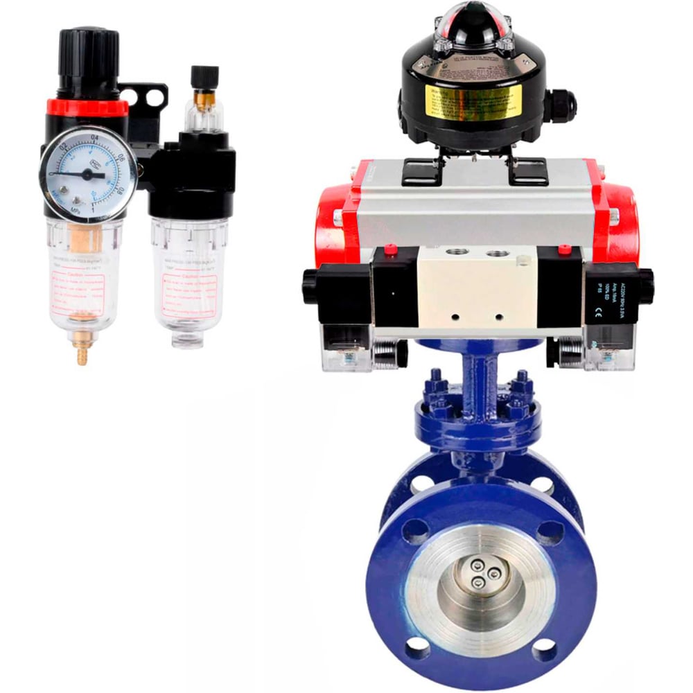 Изображение товара Затвор DN.ru с тройным эксцентричным механизмом WCB-304-M-F-ISO Диаметр 80 мм