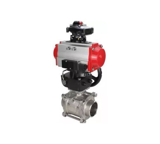 Изображение товара Кран шаровой DN.ru КШПП 316.200-ISO Ду32 Ру63 пн.привод, пн.распределитель, БКВ, дублер D160-58944