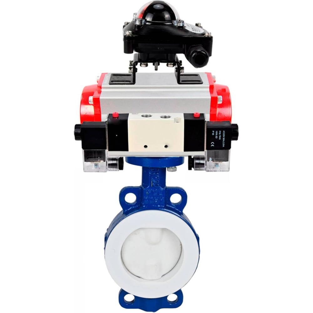 Изображение товара Затвор DN.ru WCB-WCB-PTFE Ду300 Ру16 с пневмоприводом
