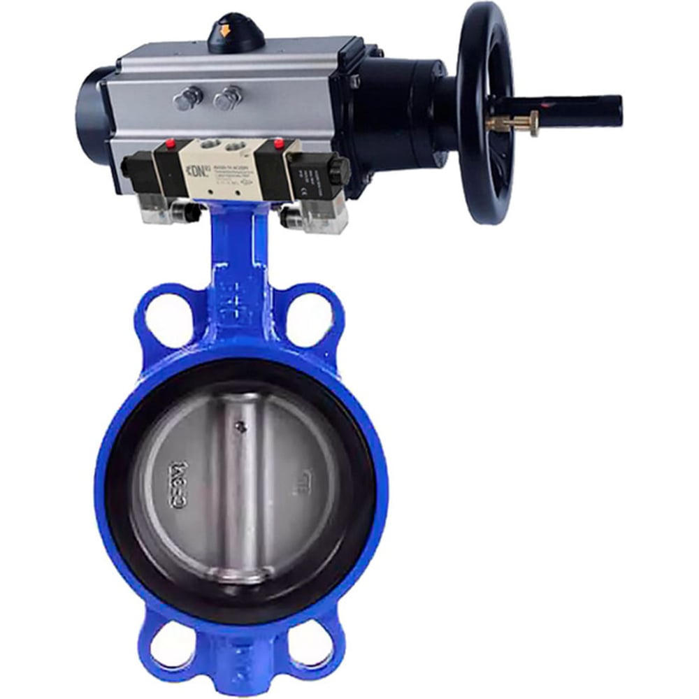 Изображение товара Затвор DN.ru QT450-316-EPDM-2W-Fb Ду150 Ру16 пневмопривод дисковый Чугун