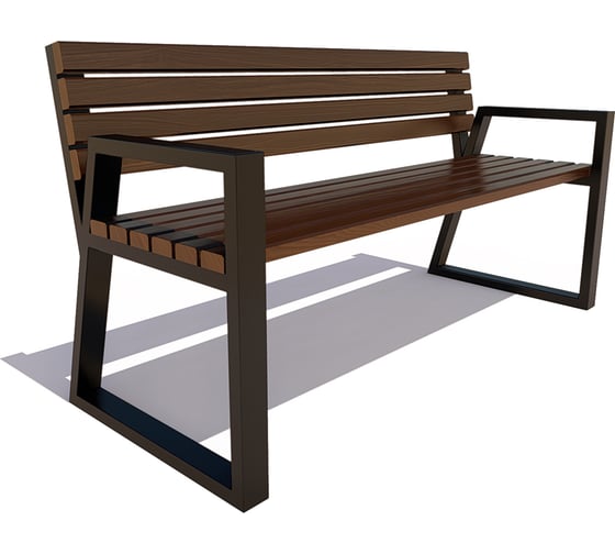 Изображение товара Уличная скамейка 7 скамеек Кёльн 77059, 1.8 м., сосна, палисандр 77059/КЕЛН/1,8/9005/С_ПАЛ