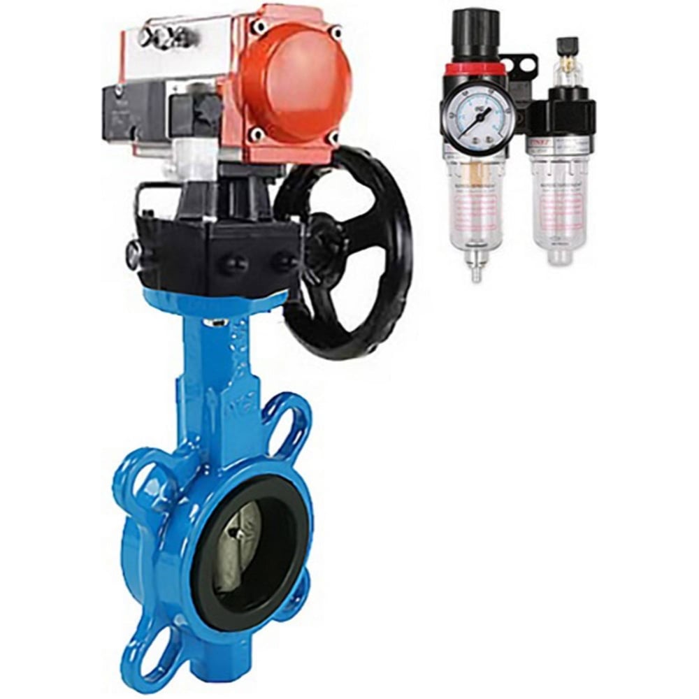 Изображение товара Затвор DN.ru QT450-316-EPDM Ду50 Ру16 с пневмоприводом