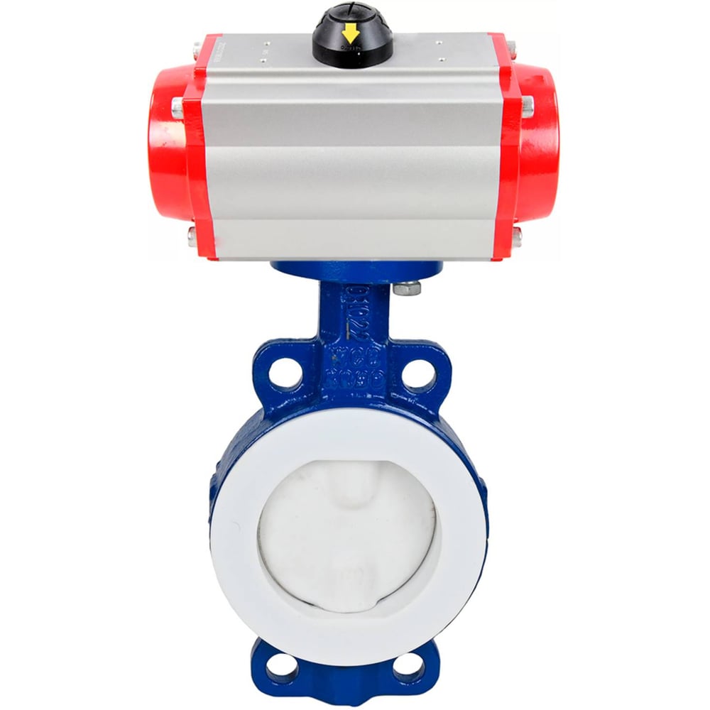 Изображение товара Затвор DN.ru WCB-WCB-PTFE-PTFE-Fb-R Ду300 Ру16 с пневмоприводом