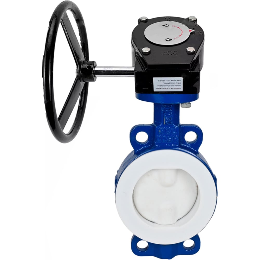 Изображение товара [Затвор] DN.ru WCB-WCB-PTFE-PTFE-Fb-H Ду80 Ру16 с редуктором