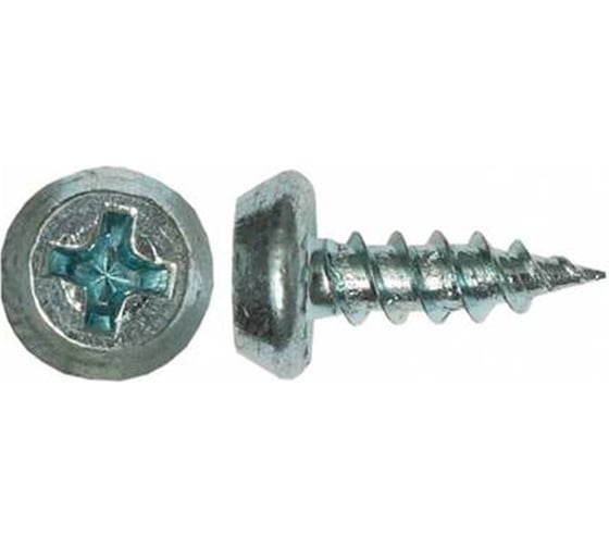 Изображение товара Саморезы ВИРТУОЗ 3,5х 11 мм, полуцилиндрическая головка, острый, цинк 500 шт 280-52926