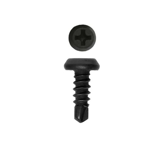 Изображение товара Саморезы ВИРТУОЗ 3,8х 11 мм, полуцилиндрическая головка, сверло, оксидированный 1000 шт 600-05205