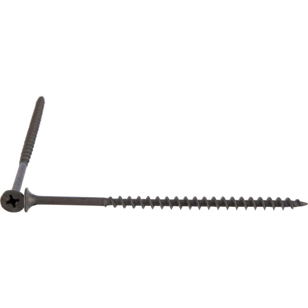 Изображение товара Саморезы ВИРТУОЗ 5 0х102 мм крупная резьба потайная головка оксидированные 10 шт