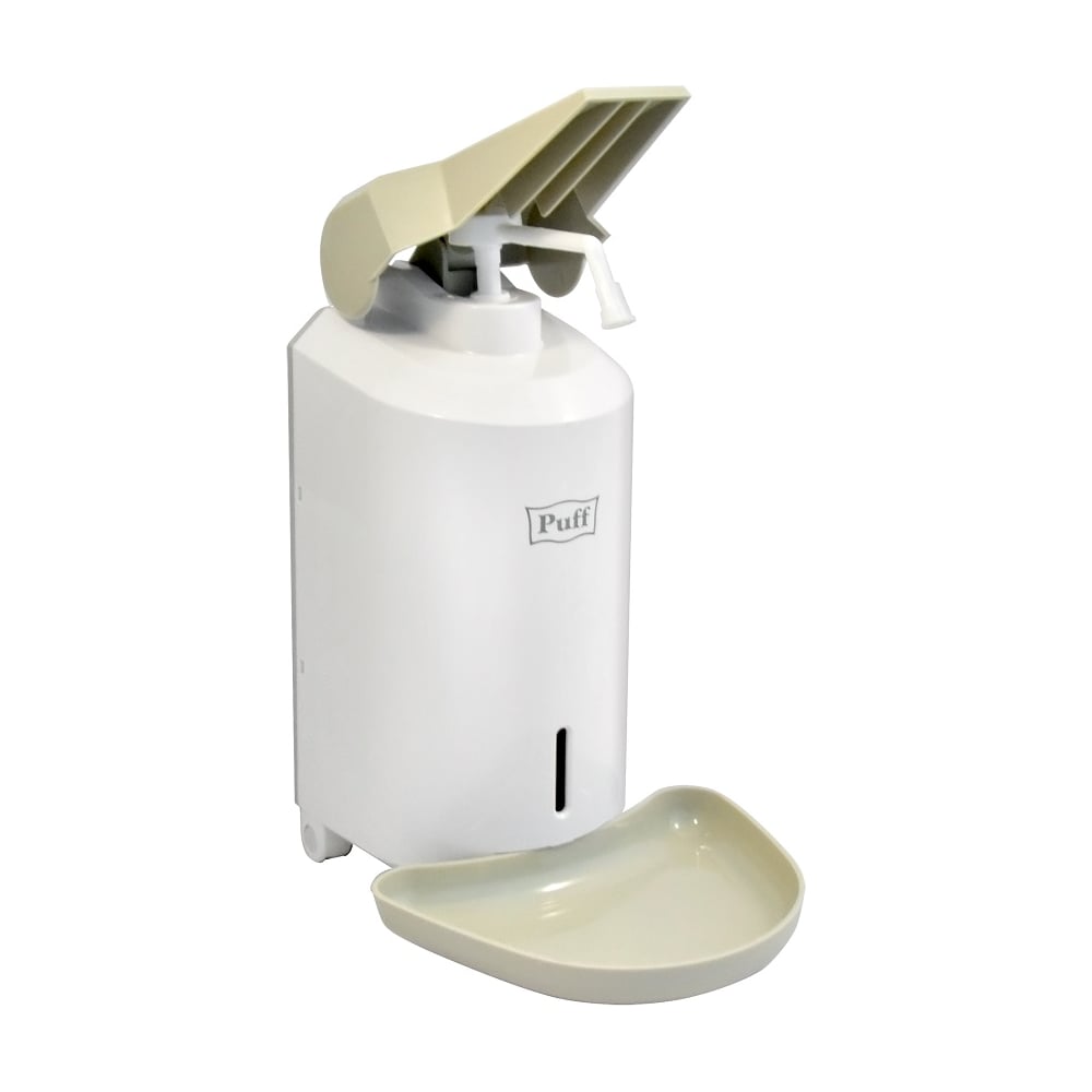 Локтевой пластиковый дозатор для жидкого мыла и дезинфицирующих растворов Puff автоматический дозатор для мыла puff